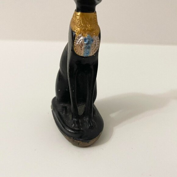 Mini Egyptian Cat Goddess 3 Inch Miniature Resin Statue Figurine - Picture 7 of 16